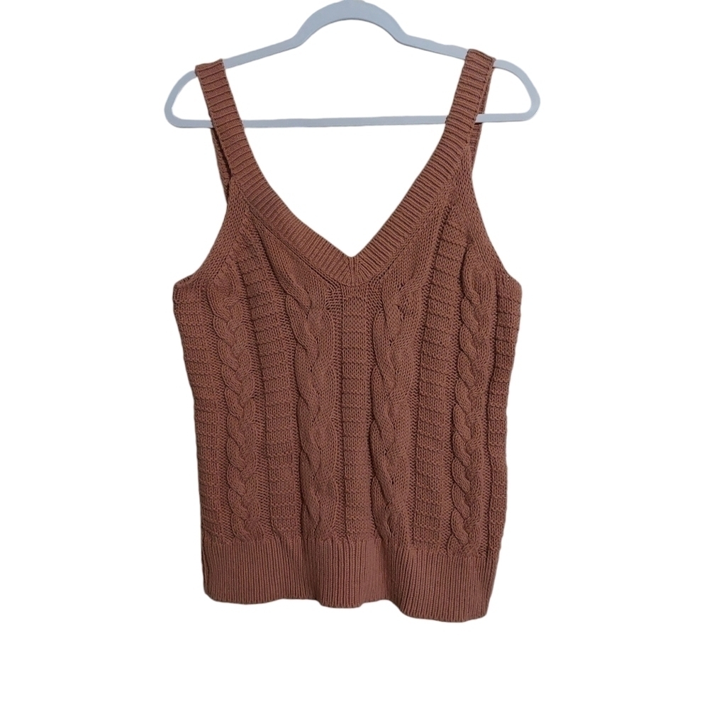 Banana Republic Terracotta Cable Knit Oversized Tank Top- size S